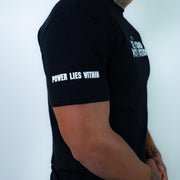 Power Lies Within Black Crew Neck Shirt